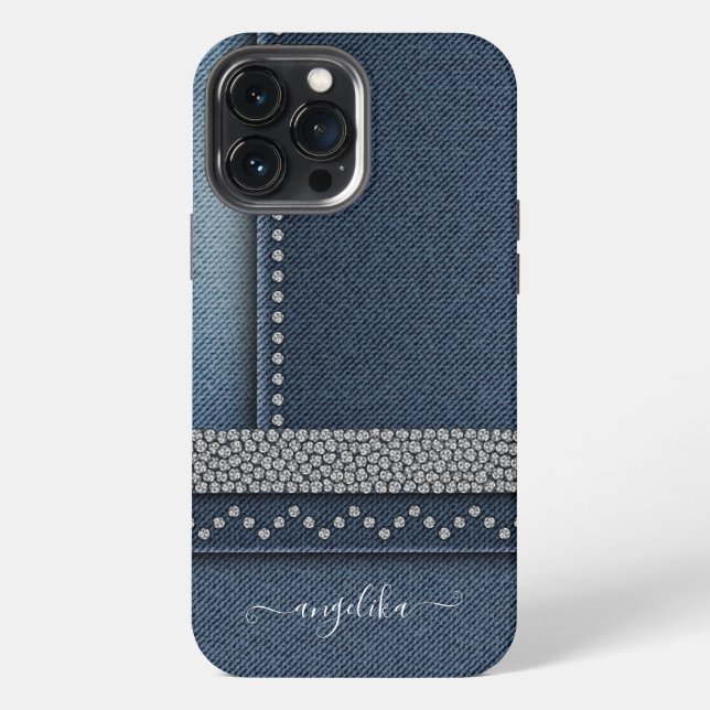 Funda Para iPhone Chic Prep Estilo Denim (Reverso )