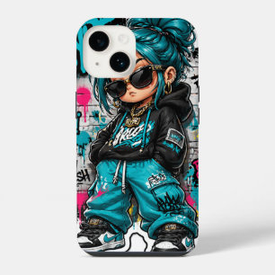Funda Para iPhone 14 Chica Chibi de Hip-Hop cubre IPhones