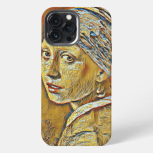 Funda Para iPhone 13 Pro Max Chica Con El Arete De Perla