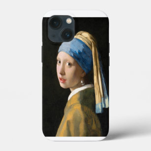 Funda Para iPhone 13 Mini Chica con un pendiente de perla por Johannes Verme