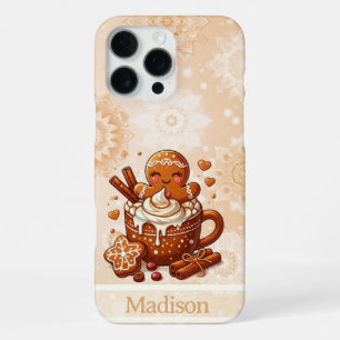 Funda Para iPhone 16 Pro Max Chica de pan de jengibre retiro de caña caliente d