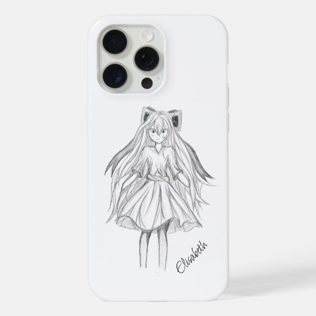 Funda Para iPhone Chica De Pelo Largo Con Cinta (Reverso )