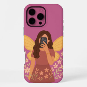 Funda Para iPhone 16 Pro Max Chica Hada Selfie Estética Pegatina