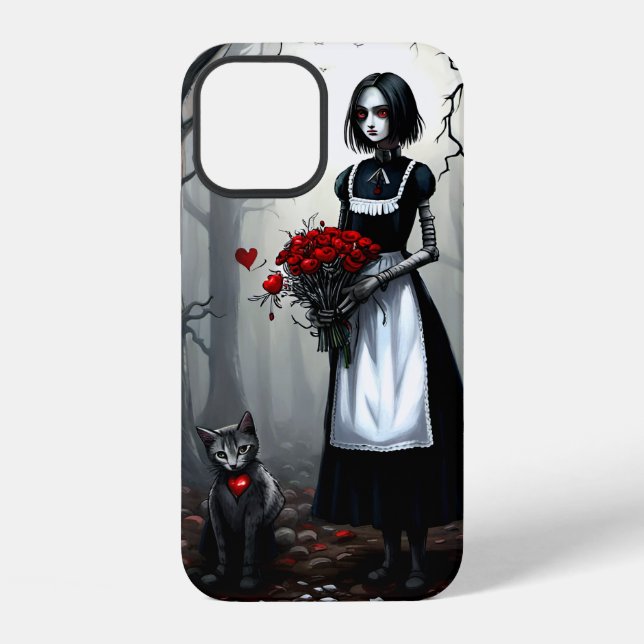 Funda Para iPhone Chica Robot Gótica (Reverso )