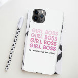 Funda Para iPhone 11Pro Max Chica rosa moderno Jefe mejor regalo para Girly<br><div class="desc">Chica rosa moderno Jefe mejor regalo para Girly</div>