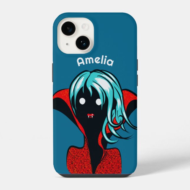 Funda Para iPhone Chica vampiro espeluznantemente linda - Kawaii gót (Reverso )