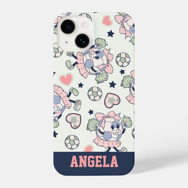 Funda Para iPhone Chicas animadores Fútbol Personalizado (Reverso )