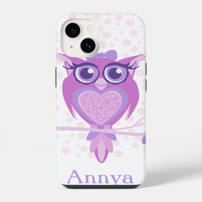 Funda Para iPhone Chicas de pelo morado, rosa y blanco (Reverso )