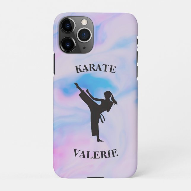 Funda Para iPhone Chicas Karate Pastel Swirl (Reverso)