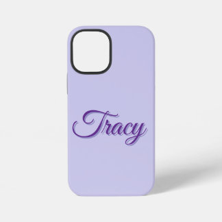 Funda Para iPhone 12 Mini Chicas Nombre Tracy En Morado,