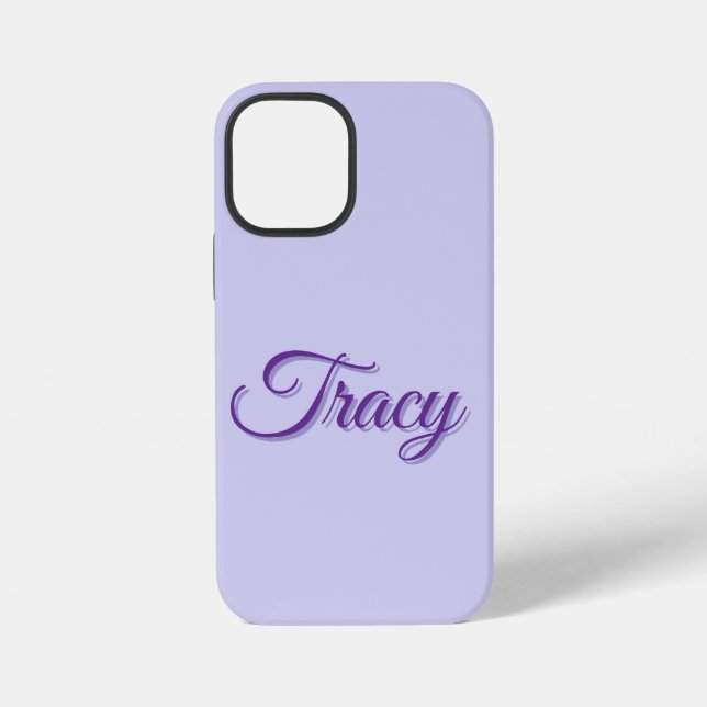 Funda Para iPhone Chicas Nombre Tracy En Morado, (Reverso )