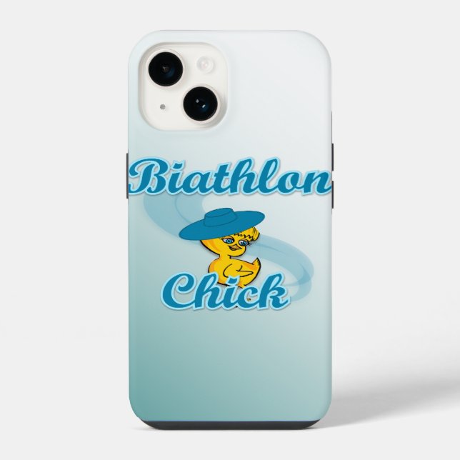Funda Para iPhone Chick de biatlón #3 (Reverso )