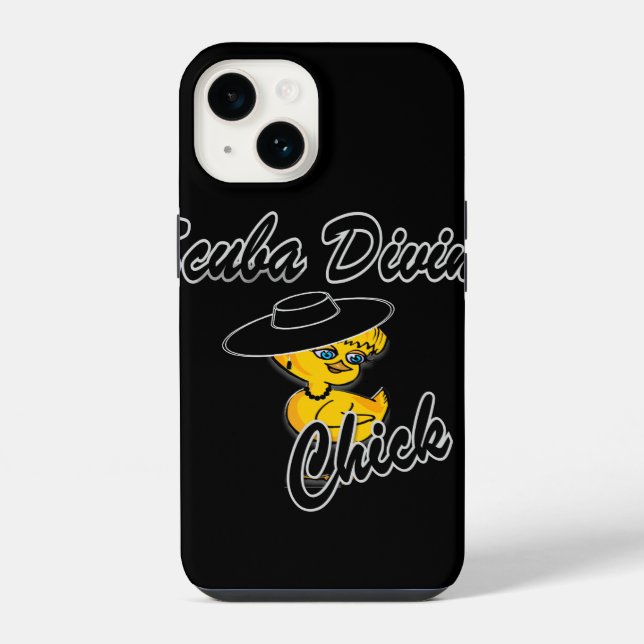 Funda Para iPhone Chick de buceo Scuba #4 (Reverso )