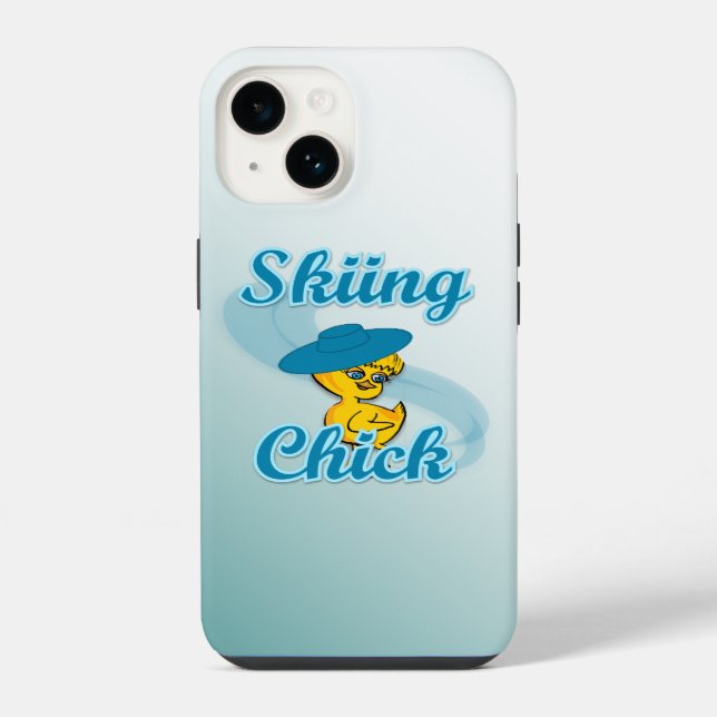 Funda Para iPhone Chick esquiando nº 3 (Reverso )