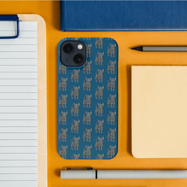 Funda Para iPhone Chihuahua Cute Perro Silhouette Blue (Subido por el creador)