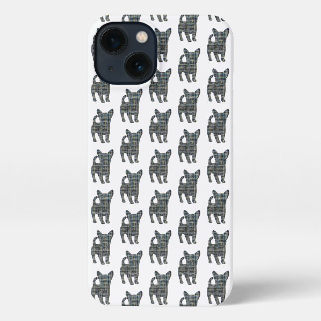 Funda Para iPhone Chihuahua Cute Perro Silhouette White (Reverso )