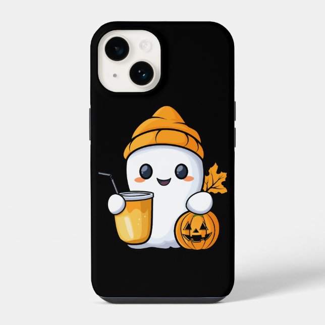 Funda Para iPhone Chill Ghost Coffee Cálido Cae (Reverso )