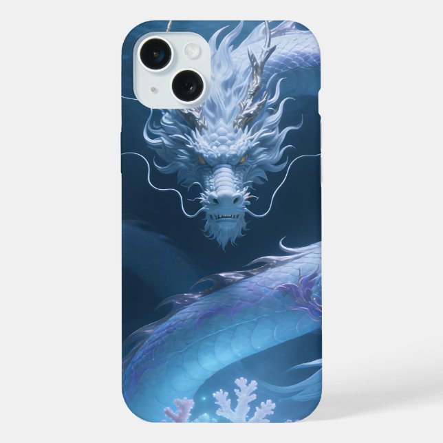 Funda Para iPhone Chinese Water Dragon Art Fantasy Design With Coral (Reverso )
