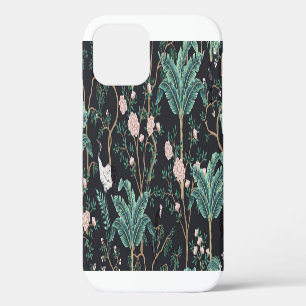 Funda Para iPhone 12 Chinoiserie Aves Exóticas: Árbol de Plátano Vintag