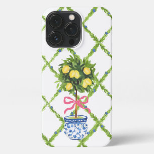 Funda Para iPhone 13 Pro Chinoiserie Lemon Topiary, Grandmillenial