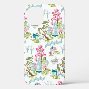 Funda Para iPhone 12 Pro Chinoiserie tradicional en colores de primavera