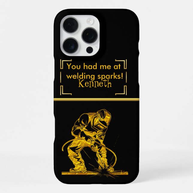 Funda Para iPhone Chispas volando con precisión dorada (Reverso )