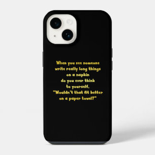 Funda Para iPhone 14 Chiste de escritura divertida en una servilleta