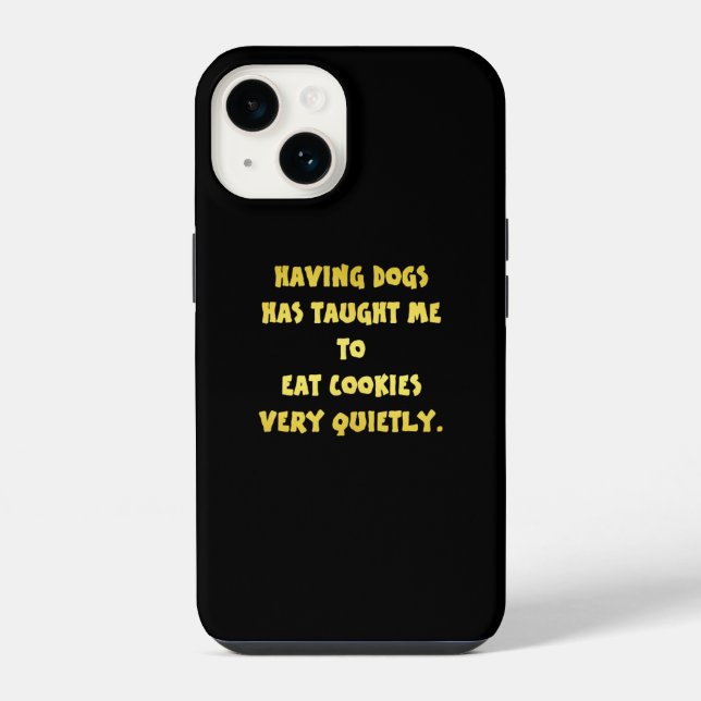 Funda Para iPhone Chistes Divertidos de Perros y Galletas (Reverso )