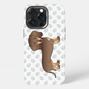 Funda Para iPhone 13 Pro Chocolate Y Marrón Dachshund De Pelo Corto Y Huell
