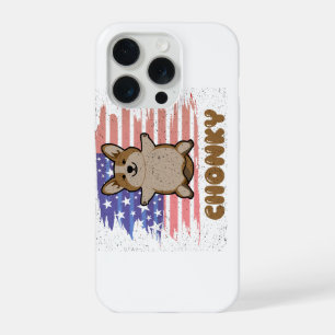 Chonky Corgi Bandera Patriótica de EE. UU. Regalo