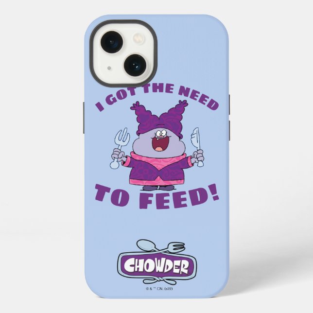 Funda Para iPhone Chowder con horquilla y cuchillo (Reverso )