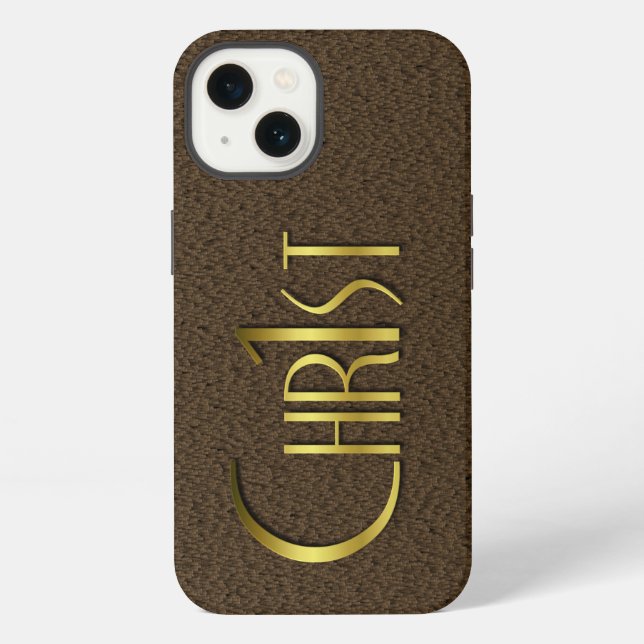 Funda Para iPhone Chr1st - Fondo Marrón (Reverso )