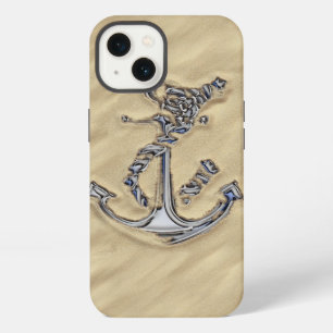 Chrome Rope Anchor in the Sand Decor