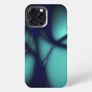 Funda Para iPhone 13 Pro Max Cian quemado a menta bajo líneas brillantes que pa