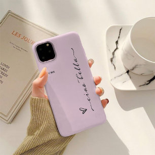 Funda Para iPhone 13 Pro Max Ciao Bella Rosa Italiano Moderno Script con Cora