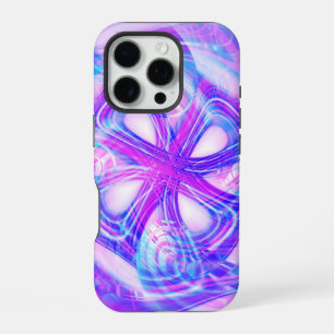 Funda Para iPhone 16 Pro Ciber rosa y azul