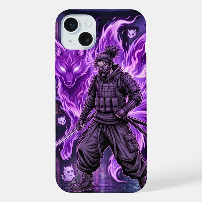 Funda Para iPhone Ciber-Samurái Kyubi (Reverso )