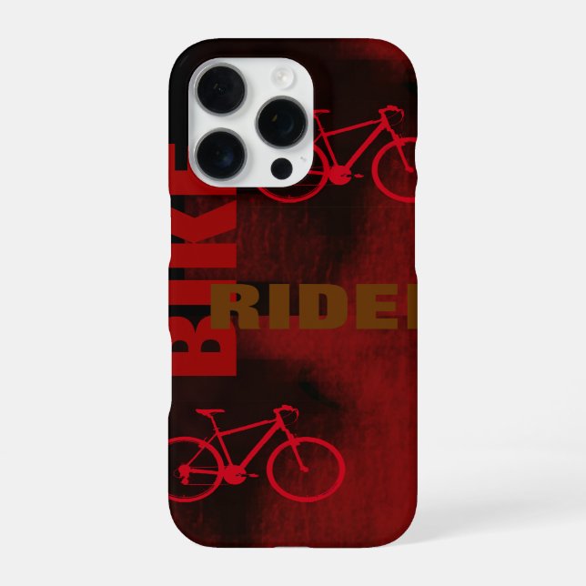 Funda Para iPhone Ciclista Rojo (Reverso)