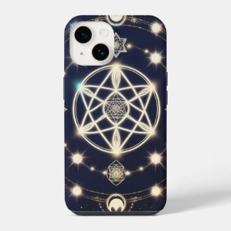 Funda Para iPhone 14 Ciclo Lunar Celestial Mandala – Geometría Sagrada