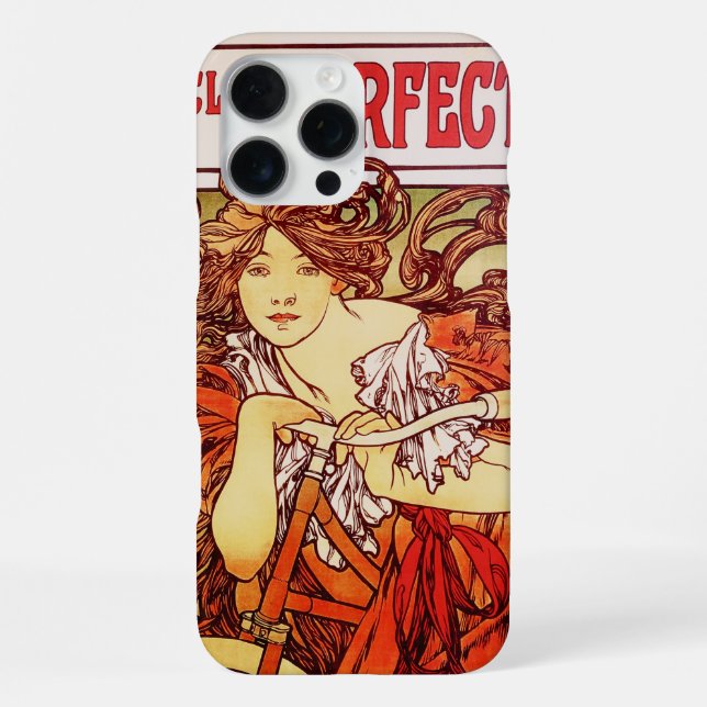 Funda Para iPhone Ciclos Perfecta de Alphonse Mucha (Reverso )