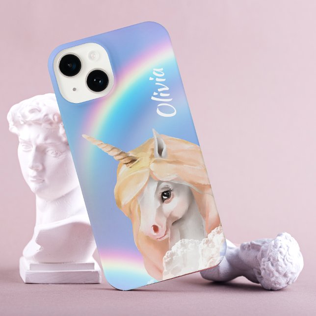 Funda Para iPhone Cielo arcoiris de Unicornio blanco (Subido por el creador)