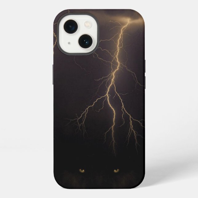 Funda Para iPhone Cielo con relámpagos (Reverso )