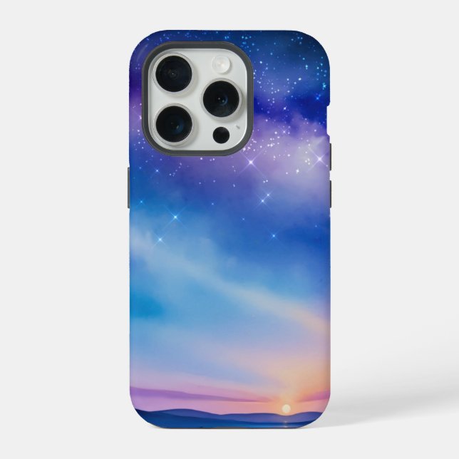 Funda Para iPhone Cielo Nocturno Estrellado (Reverso )