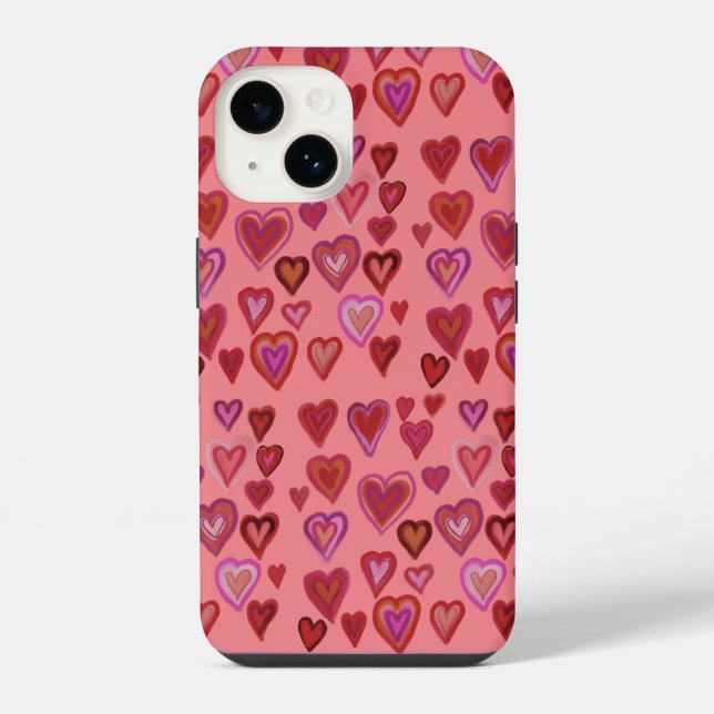 Funda Para iPhone Cien corazones (Reverso )