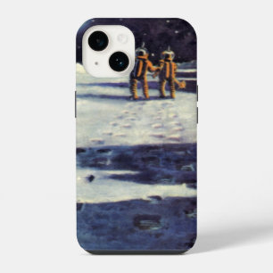 Funda Para iPhone 14 Ciencia Ficción Vintage Astronauta Alienígenas en