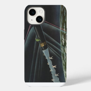 Funda Para iPhone 14 Ciencia Ficción Vintage Astronauta Montando un Coh