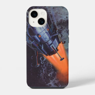 Funda Para iPhone 14 Ciencia ficción vintage, cohete lunar despegando