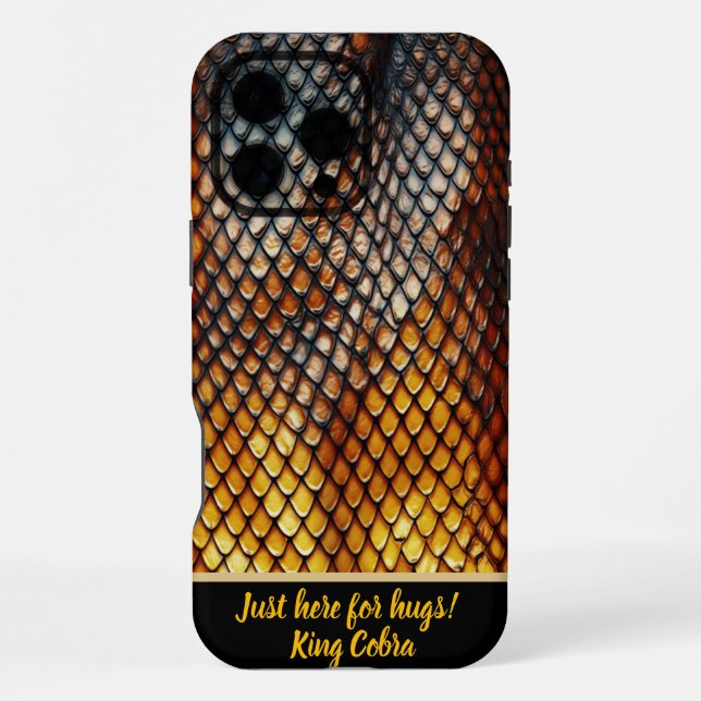Funda Para iPhone Cierre de patrones de piel de serpiente venenosos (Reverso )