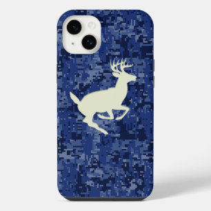 Funda Para iPhone 14 Plus Ciervo de cola blanca sobre fondo de camuflaje nav