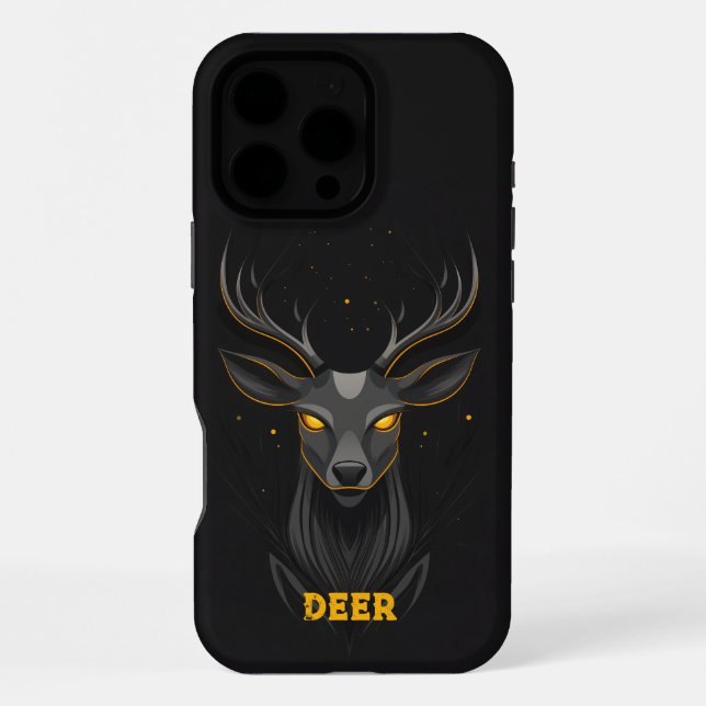Funda Para iPhone Ciervo Mágico Negro (Reverso )